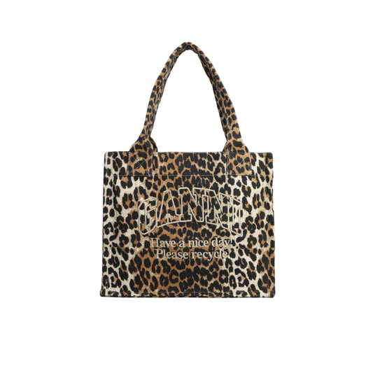 Ganni Leopard Shopper Bag - תיק גאני