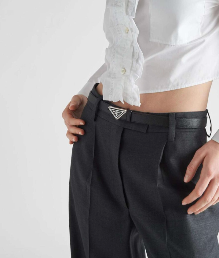Saffiano Thin Belt