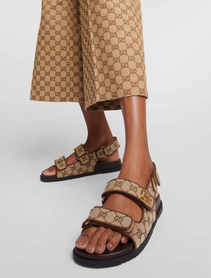 Gucci Double G Monogrammed Sandals