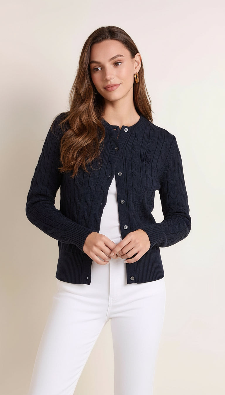 סריג כפתורים לורן