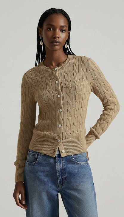 סריג כפתורים לורן