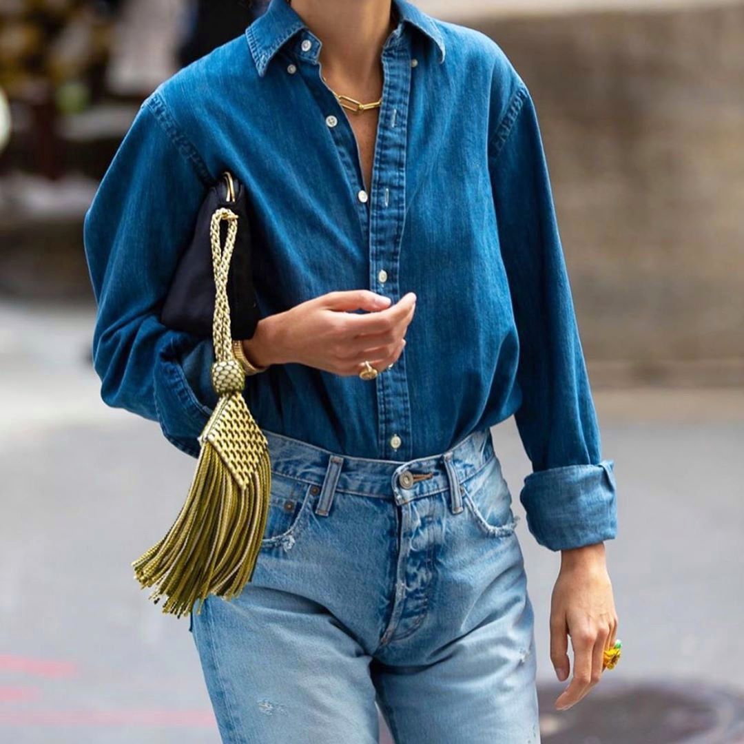 מכופתרת ג׳ינס לורן