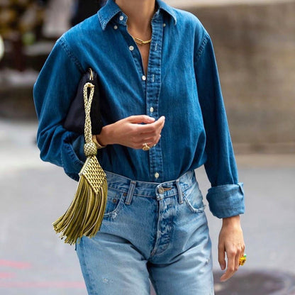 מכופתרת ג׳ינס לורן